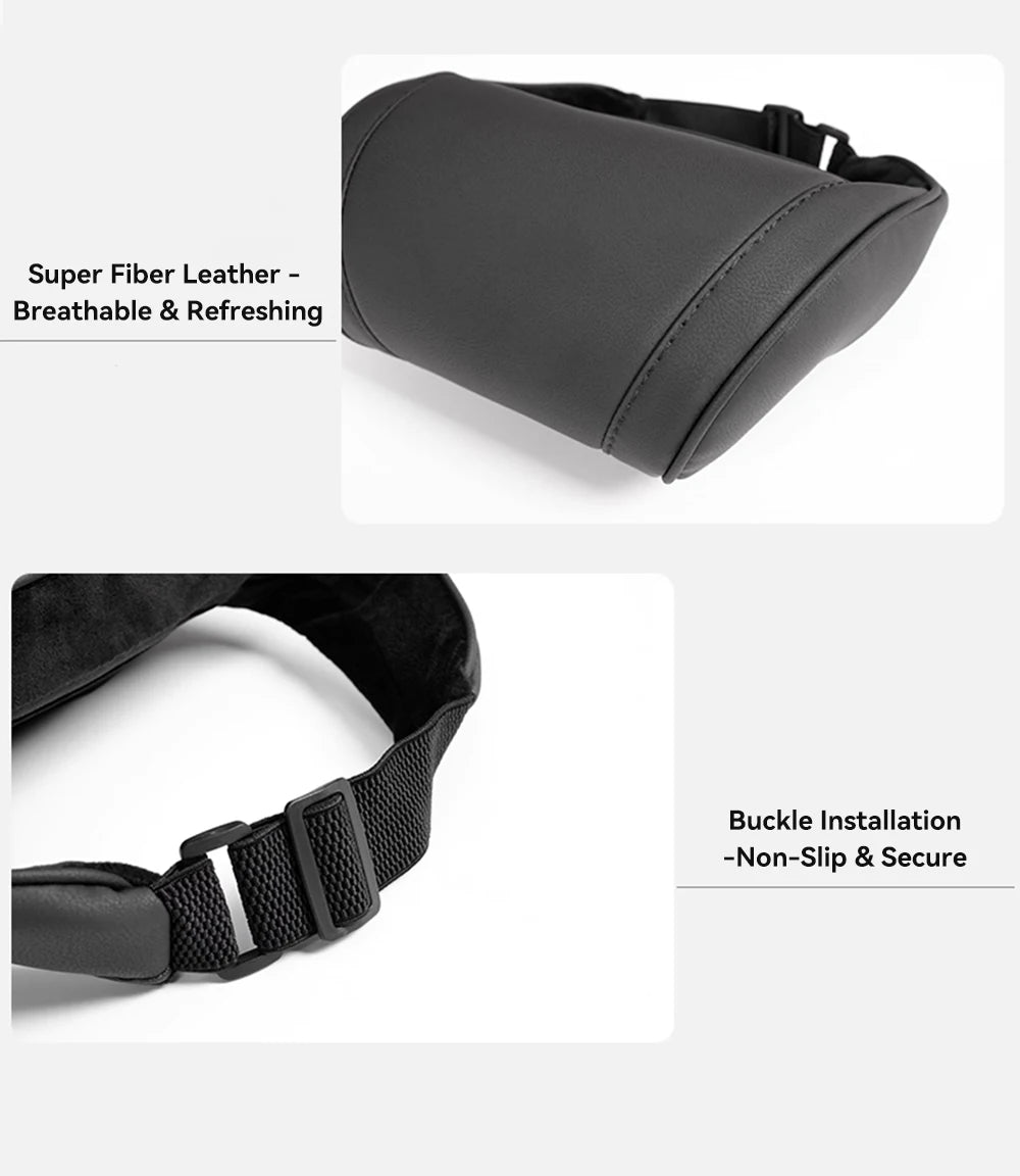 Memory Foam Car Neck Pillow for Tesla Model 3 Y X S PU Leather Headrest Support