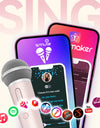 Microphone with Earphone & Mic Stand for Recording and Live Streaming, Wesing, Smule, Starmaker, YouTube, Podcasting & All Apps