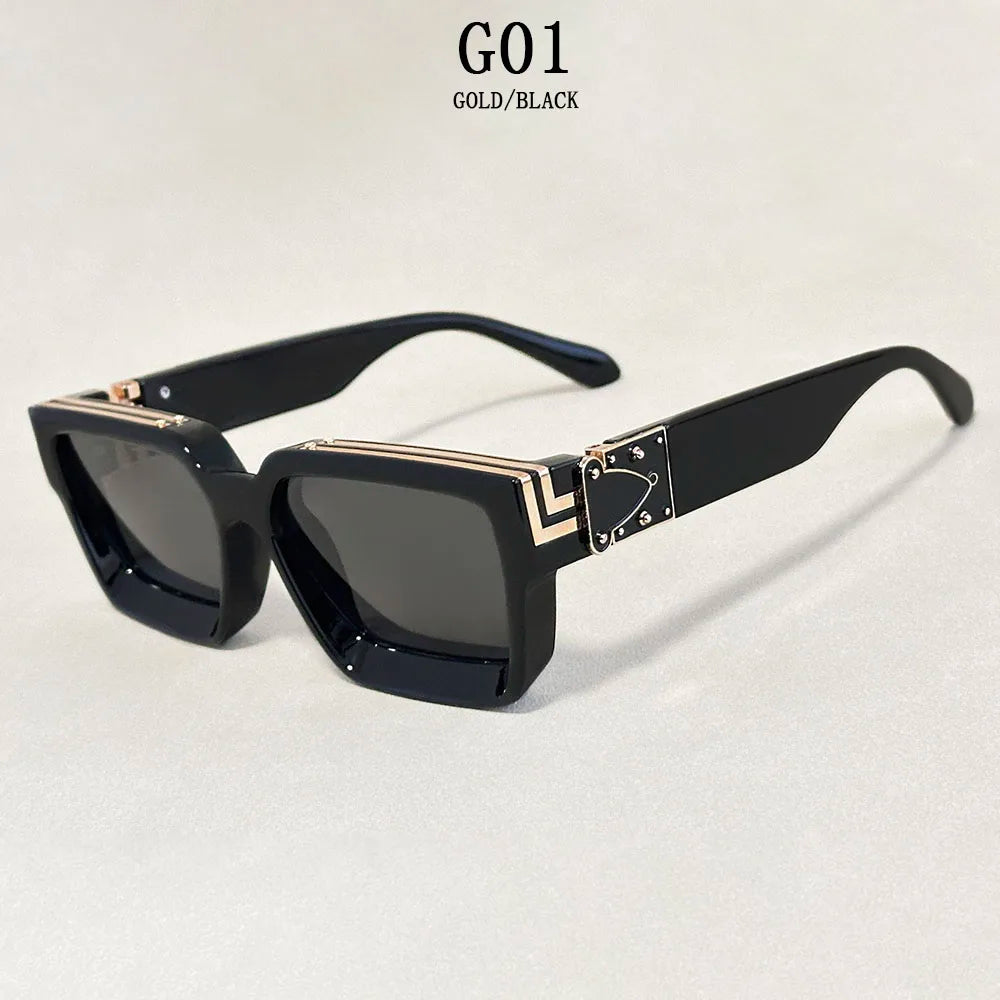 Oversized Square Vintage Sunglasses With UV400 Protection