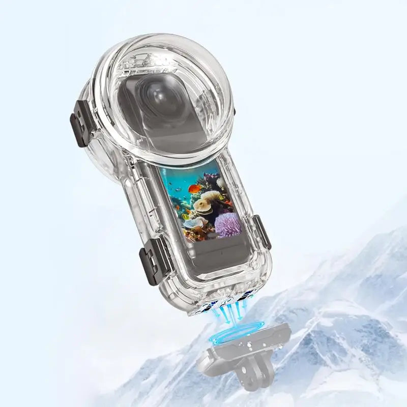 60 Metre Waterproof Diving Case for Insta360 X5 with Quick Release Compatibility