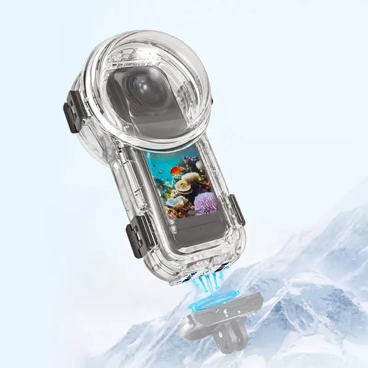 60 Metre Waterproof Diving Case for Insta360 X5 with Quick Release Compatibility