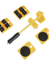 5Pcs/set Furniture Mover Tool Set Heavy Stuffs Moving Roller with Bar Furniture Mover Lifter with Wheel Professional Moving Tool