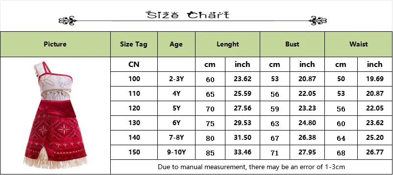 Disney Movie Moana 2 Dress Girl Vaiana Princess Cosplay Dresses Children Christmas Party Cosplay Ball Gown With Pig Chicken