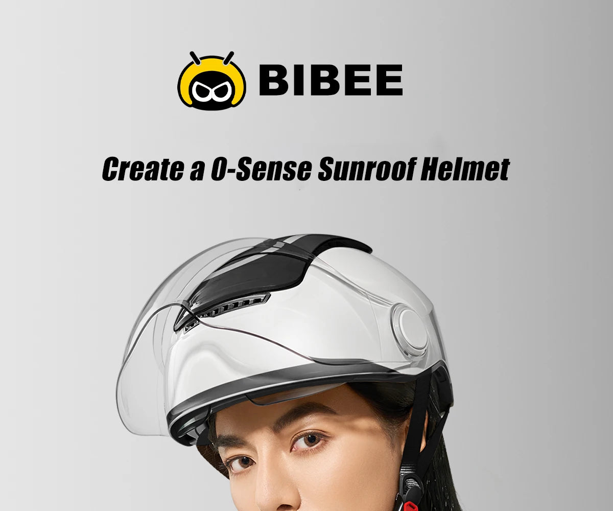 Open Face Electric Bike Helmet With Dual Visor