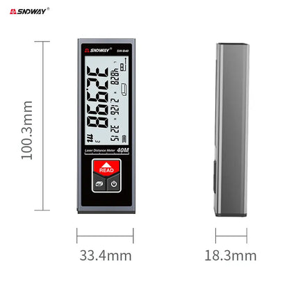 Digital Laser Tape Measure 40M Laser Rangefinder Accurate Distance Meter Construction Roulette Trena Lazer Range Finder