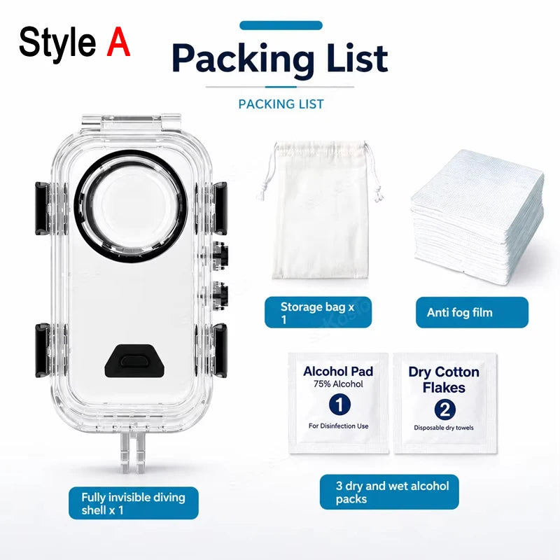 60 Metre Waterproof Diving Case for Insta360 X6