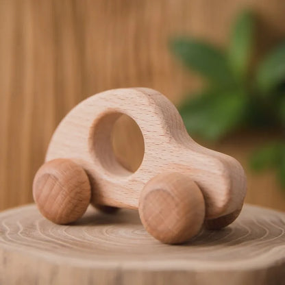 Baby Wooden Car Wooden Child Block For Babies BPA Free Organic Beech Animal Shape Baby Toy  Car Montessori Toys  Handmade Crafts