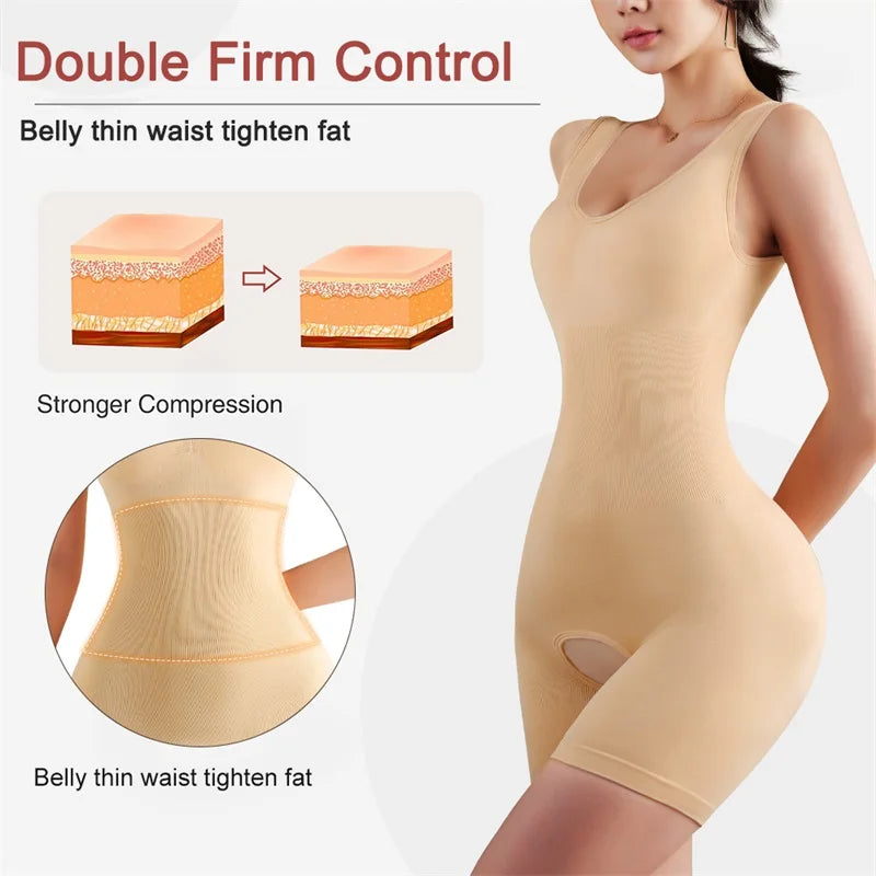 Full Body Shaper for Women – Slimming Waist Trainer Bodysuit with Butt Lifter & Postpartum Support