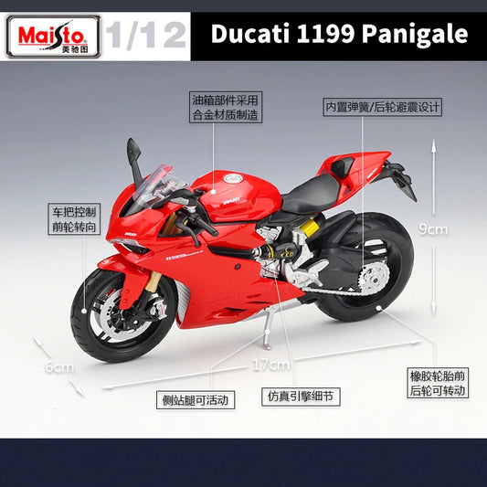 1 12 Scale Ducati 1199 Panigale Diecast Motorcycle Model