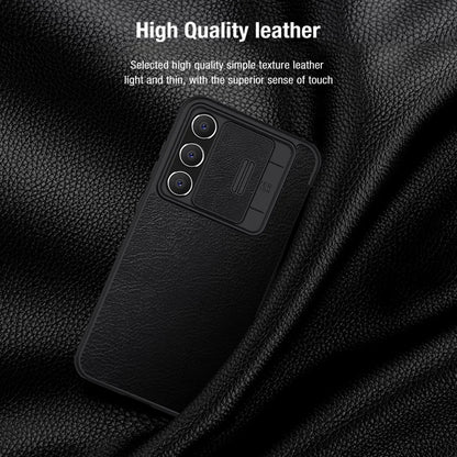 Luxury Flip QIN Pro Leather Case For Samsung Galaxy S23 FE Shockproof Camera Slider Protection Cover With Card Holder