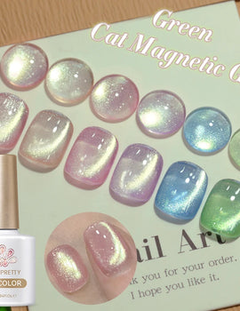 10ml Green Cat  Gel Ultra Shine Holographic Glitter Semi Permanent Soak Off UV LED Gel Varnish For Manicure