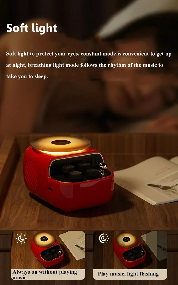 Aromatherapy Night Light Creative Mini Atmosphere Wireless Bluetooth Speaker Desktop High Sound Quality Ornament Bass Cannon