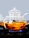 400-1000ml Clear Teapot With Removable Infuser Glass Teapot Stovetop Safe Loose Leaf And Blooming Tea Maker