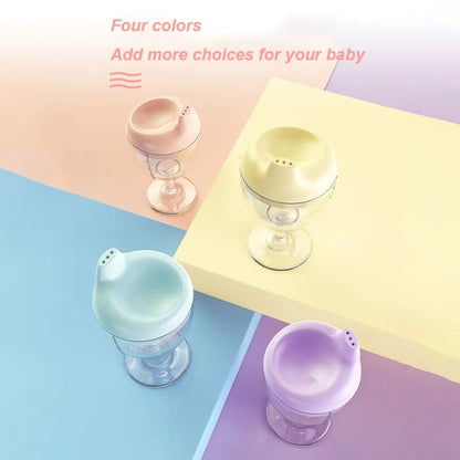 150ml Baby Learning Drinking Bottle Novelty Wine Glass Shaped Sippy Cup with Lid Kids Toldder Nursing Bottle Infant Feeding Cups