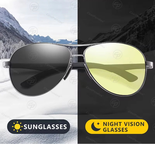Aviation Photochromic Polarized UV400 Night Vision Driving Sunglasses for Men Women