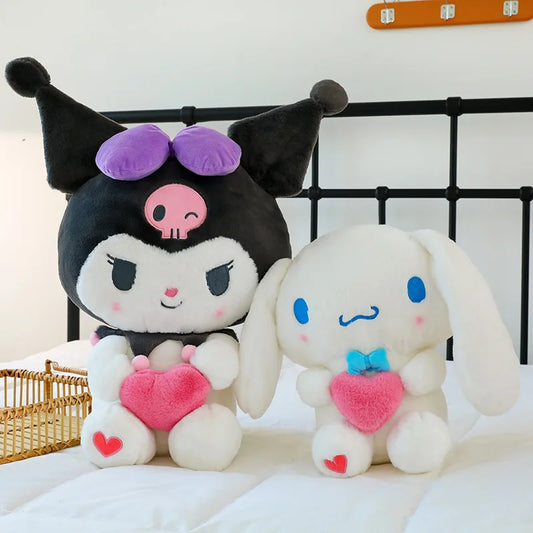 Kawaii Kuromi Melody Cinnamoroll Plush Toy Soft Stuffed Doll Pillow