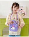 Sanrio Cartoon Plush Shoulder Bags Hello Kitty Kuromi Melody Cute Crossbody Bag Anime Children Handbag