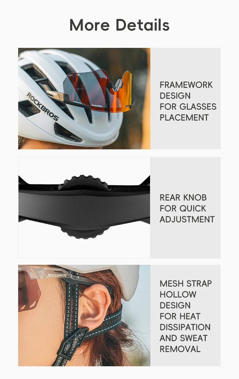 Cycling Helmet for Adults Adjustable Mountain Road Bike Helmet Breathable Intergrally-molded Head Bicycle Helmet