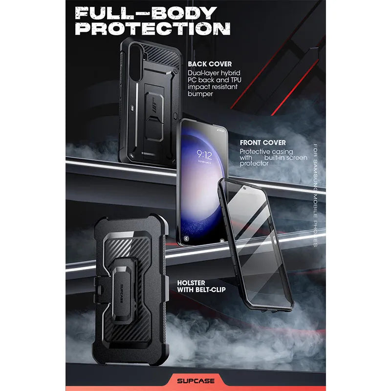 For Samsung Galaxy S23 FE Case (2023) UB Pro Full-Body Dual Layer Rugged Case WITH Built-in Screen Protector & Kickstand