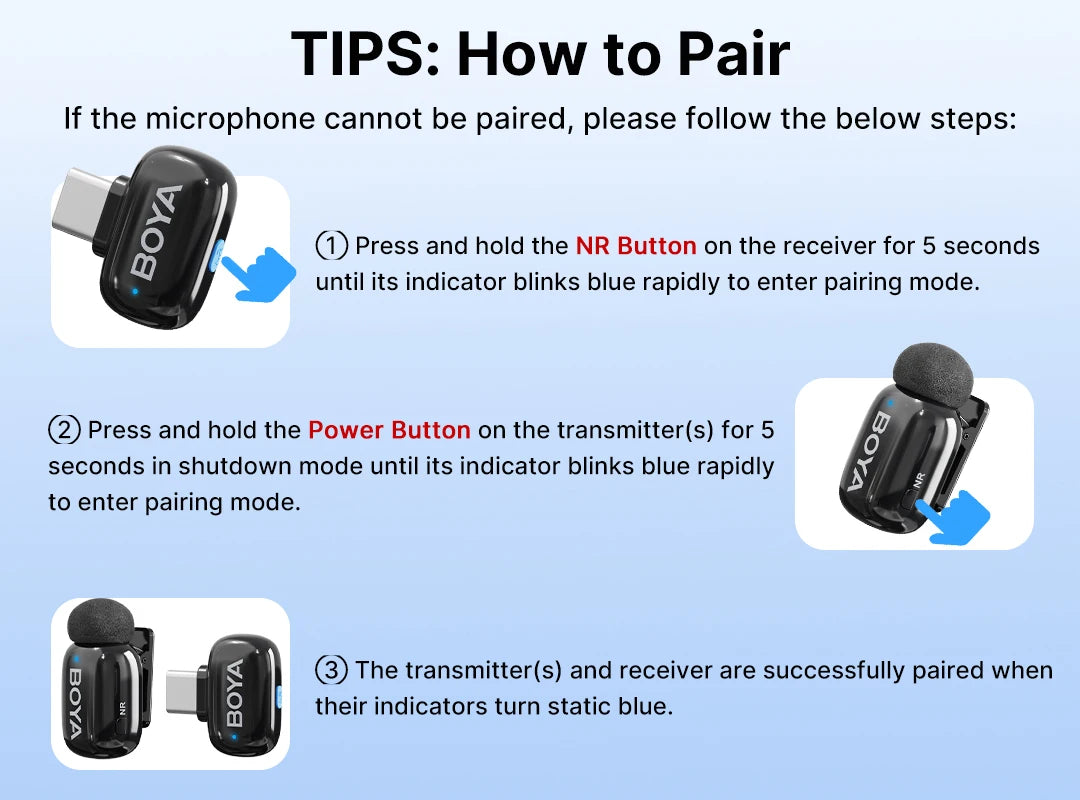 Mini Wireless Lavalier Microphone for iPhone 15/16 Series Android Type-C Smartphones Mirroless Cameras Video Recording