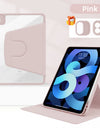 For Tablet iPad Pro 11 Case For Pro 12.9 Air 5 4 10.9 iPad 10th 7/8/9th Generation Mini 6 360° Rotatable Transparent Back Cover