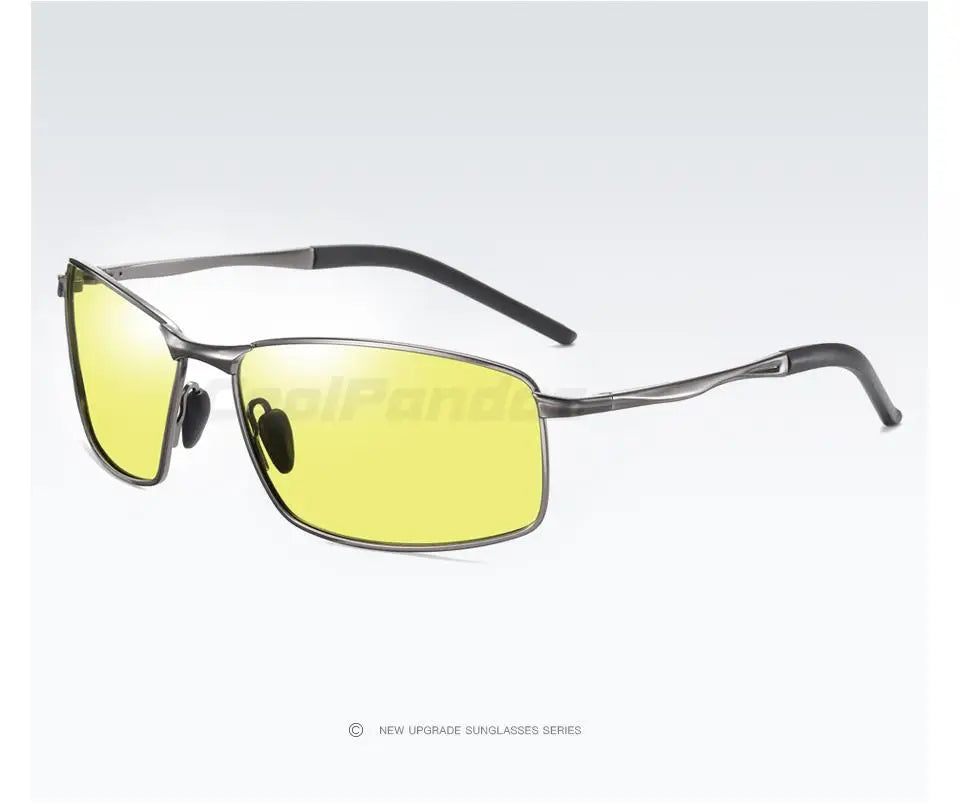 Aluminum Square Polarized Photochromic UV400 Day Night Driving Sunglasses for Men Women