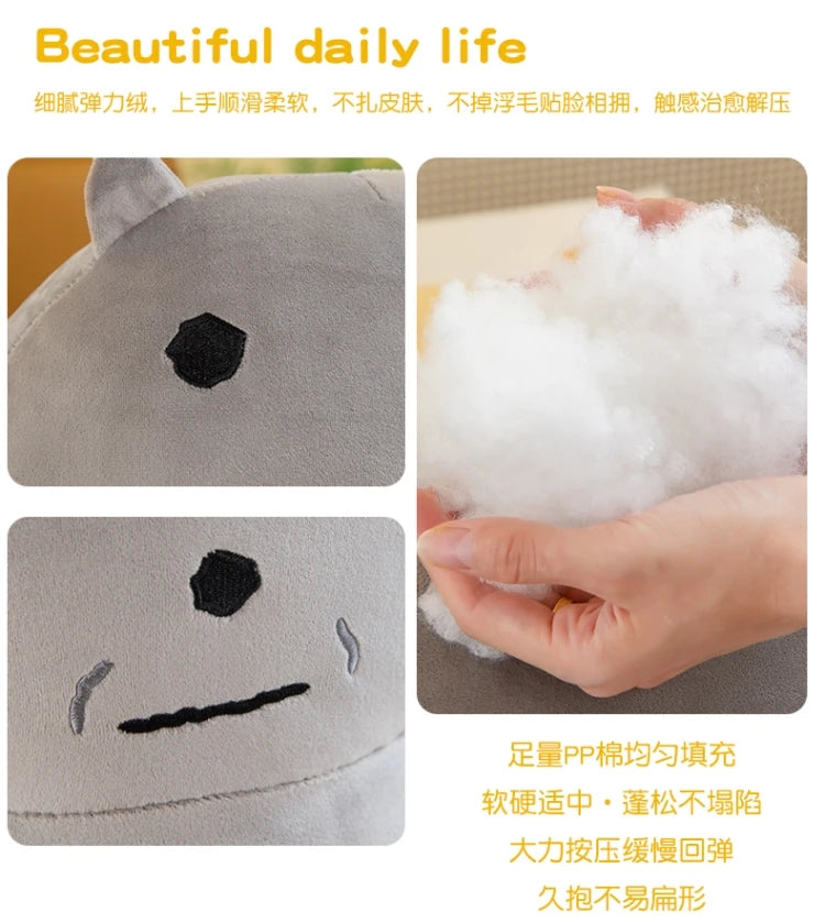 95cm Grey Cat Plush Toy Long Hugging Pillow