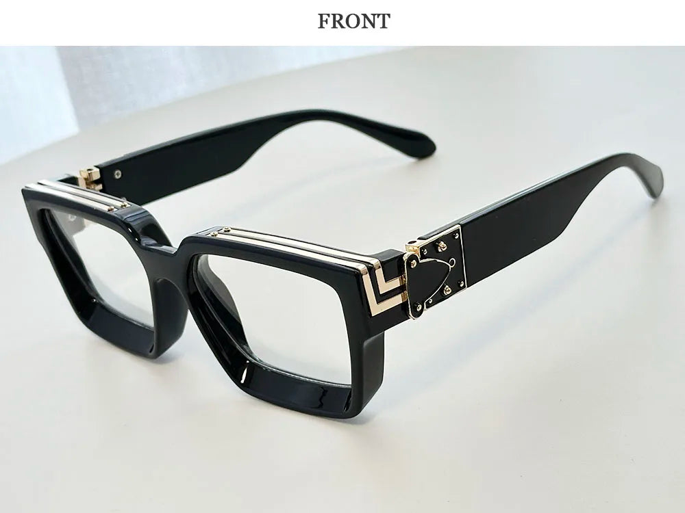 Retro Square Frame Sunglasses With UV400 Protection