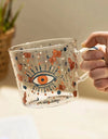 500ml Creative Glass Scale Handgrip Mug Breakfast Milk Coffee Couple Mug Home Tumbler Water Drinkware Fruit Juice Cups