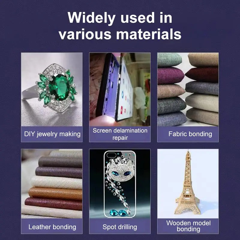 B7000 Universal Transparent super Glue for Cell Phone Repair-Jewellery, Jade, precious metals, High Adhesive for wood,Glass，Plastic, quick Drying-With Precision Applicator (15ML/25ML/50ML/110ML)