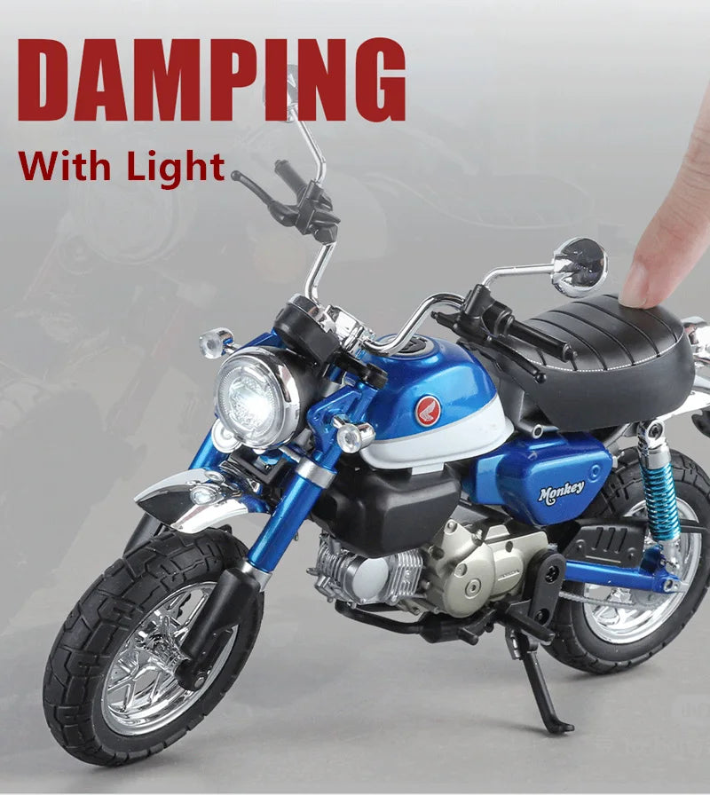 Diecast Honda Monkey 125 Motorcycle Model 1 to 9 Scale