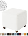 1PC Stretch Square Ottoman Stool Covers Super Soft Velvet stool Cover Elastic All-inclusive Footrest Slipcovers for Living Room