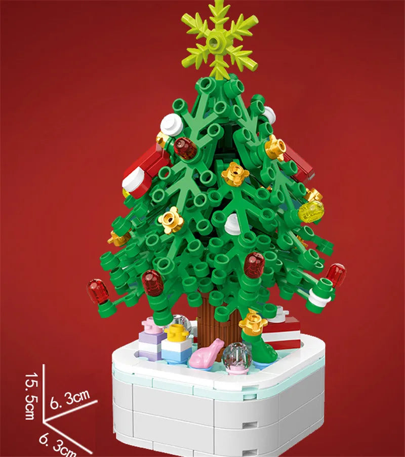 211pcs Creative Series Christmas Tree DIY Building Blocks, Educational Learning Science Bricks Halloween Gifts Toys for