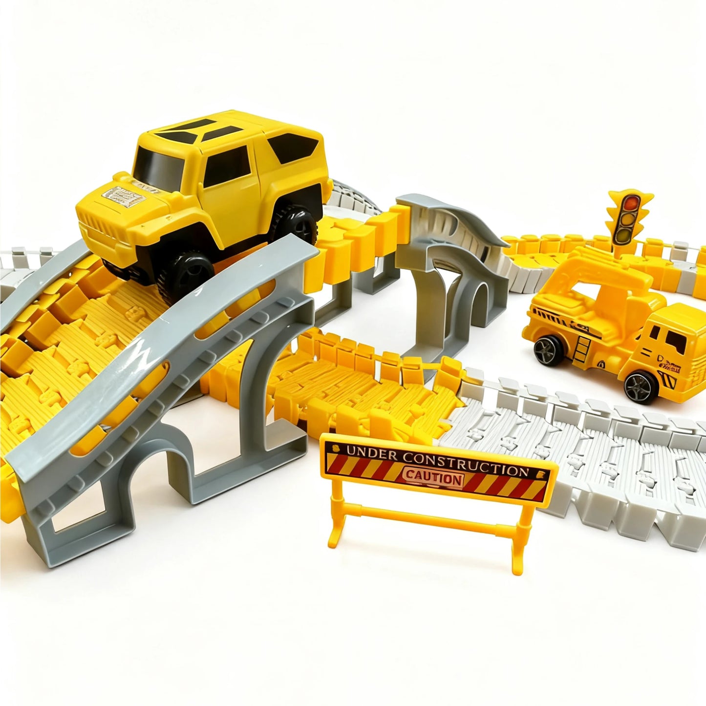 137pc Boys Halloween Christmas gifts Diy Car track Assemble puzzle toys parent- interactive Building toys Family party toys