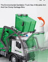 1:24 Scale Watering Cement Dump Trucks Model Garbage Truck Toy Car Sound Light Doors Opened Engineering Vehicles  Gifts