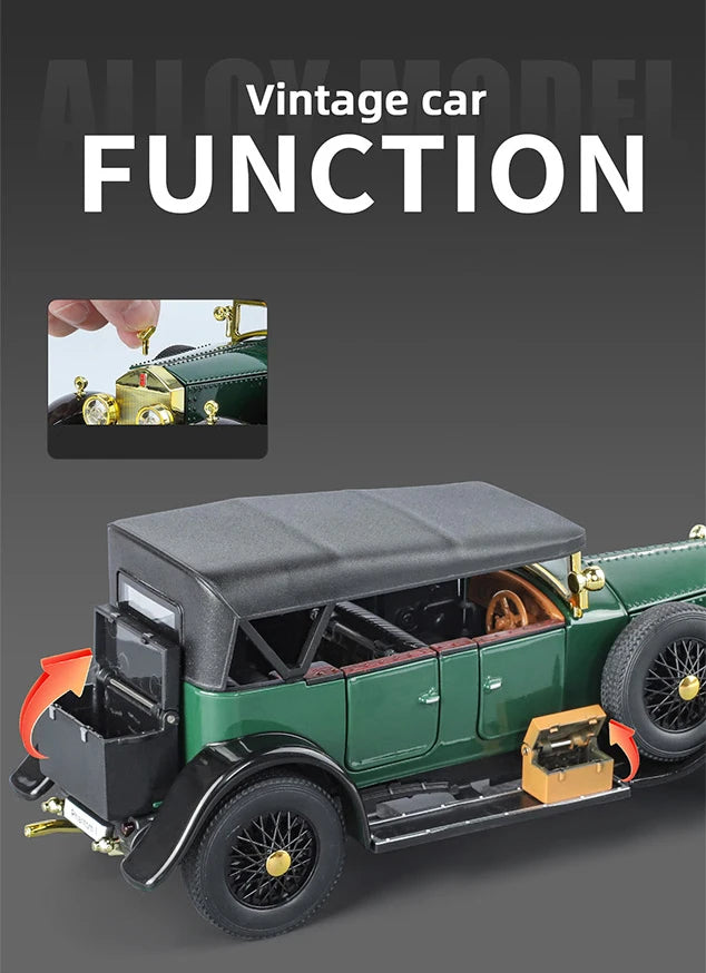 1:24 Rolls Royce Phantom I 1925 Luxury Classic Retro Sedan Alloy Diecast Model Car Home Trendy Toys Ornaments Birthday Present