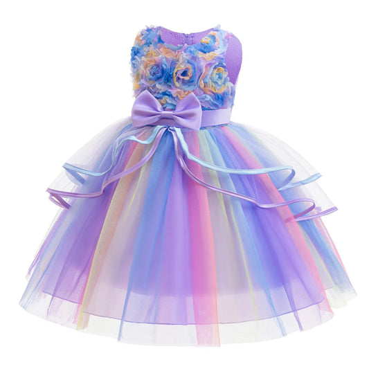 Unicorn Princess Rainbow Tulle Tutu Dress