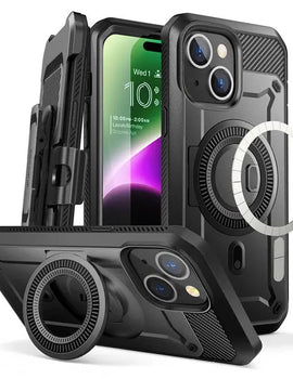 For iPhone 15/For iPhone 14/For iPhone 13 Case 6.1“ 2023 UB Pro Mag Full Body Rugged Case with Built-in Screen Protector