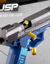 Continuous Firing USP Shell Ejecting Pistol With Laser Sight Airsoft Blowback Soft Bullet Toy Gun Empty Hanging Weapon