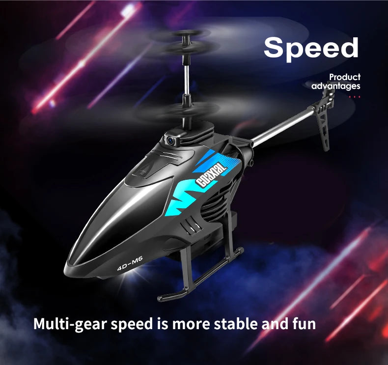 4DRC M6 Remote Control RC Helicopter with 4K Camer Altitude Hold Drone 2.4GHZ 4CH Aircraft for Adults Birthday Gifts Toys