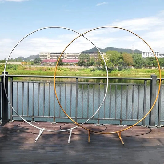 Metal Wedding Arche Circular Balloon Stand Party Decoration Backdrop Arch Birthday Party Balloon Arch  Shower Decoration