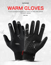 Cycling Gloves Black Autumn Winter Warm Touchscreen Nonslip Bike Gloves Motorcycle Gloves Men Outdoor Sports Running Women