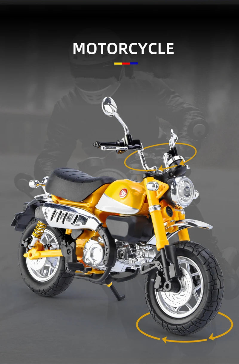 Diecast Honda Monkey 125 Motorcycle Model 1 to 12 Scale