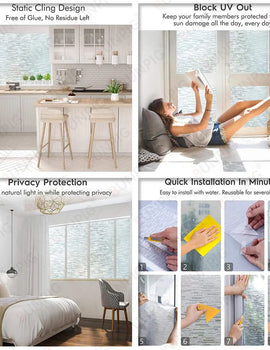 Heat Control Rainbow Window Vinyl Security Window Tinting Sun Protection Film Non Adhesive Window Stickers Stained Glass