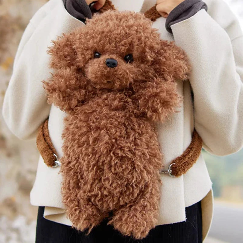 Mini Calico Cat Plush Backpack Soft Shoulder Bag