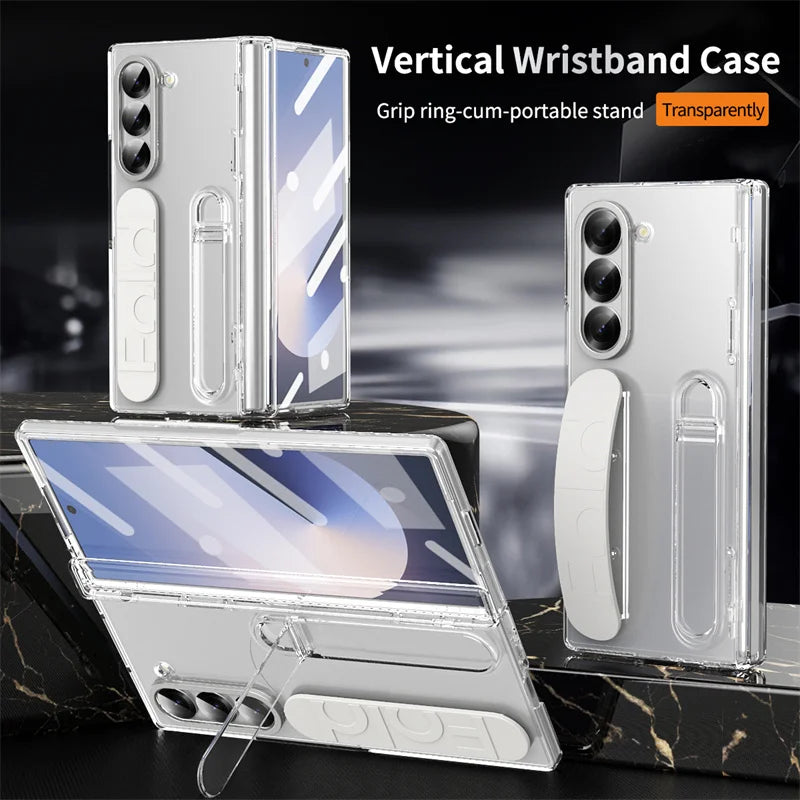 For Samsung Galaxy Z Fold 6 5 4 3  Hinge (with pen) Case Shockproof Full Screen Protector Tempered Glass Folding Cover