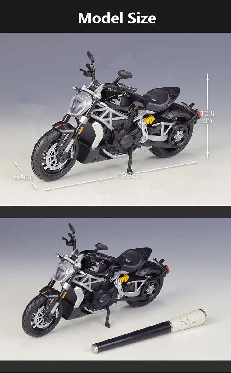Diecast Ducati XDiavel S 2021 Cruiser Motorcycle Model 1 to 12 Scale