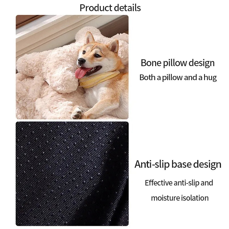 Fluffy Coral Fleece Pet Bed Sofa
