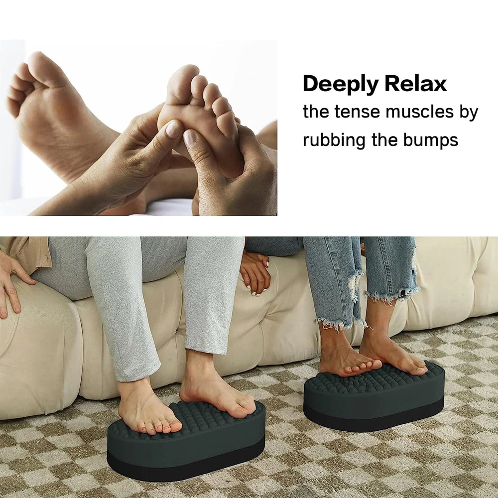 Foot Rest for Under Desk At Work, Home Office Foot Stool, Ottoman Foot Massager Plantar Fasciitis Relief,Soft Silicone Footrests