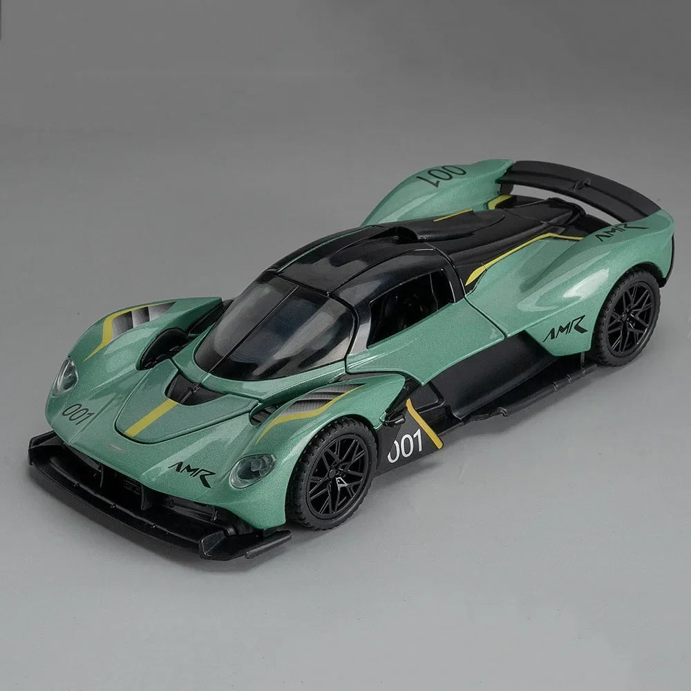 1:32 Scale VALKYRIE Sports Car Model Toy Alloy Diecast Doors Opened Music Light Doors Opened Vehicles Models Christmas Gift